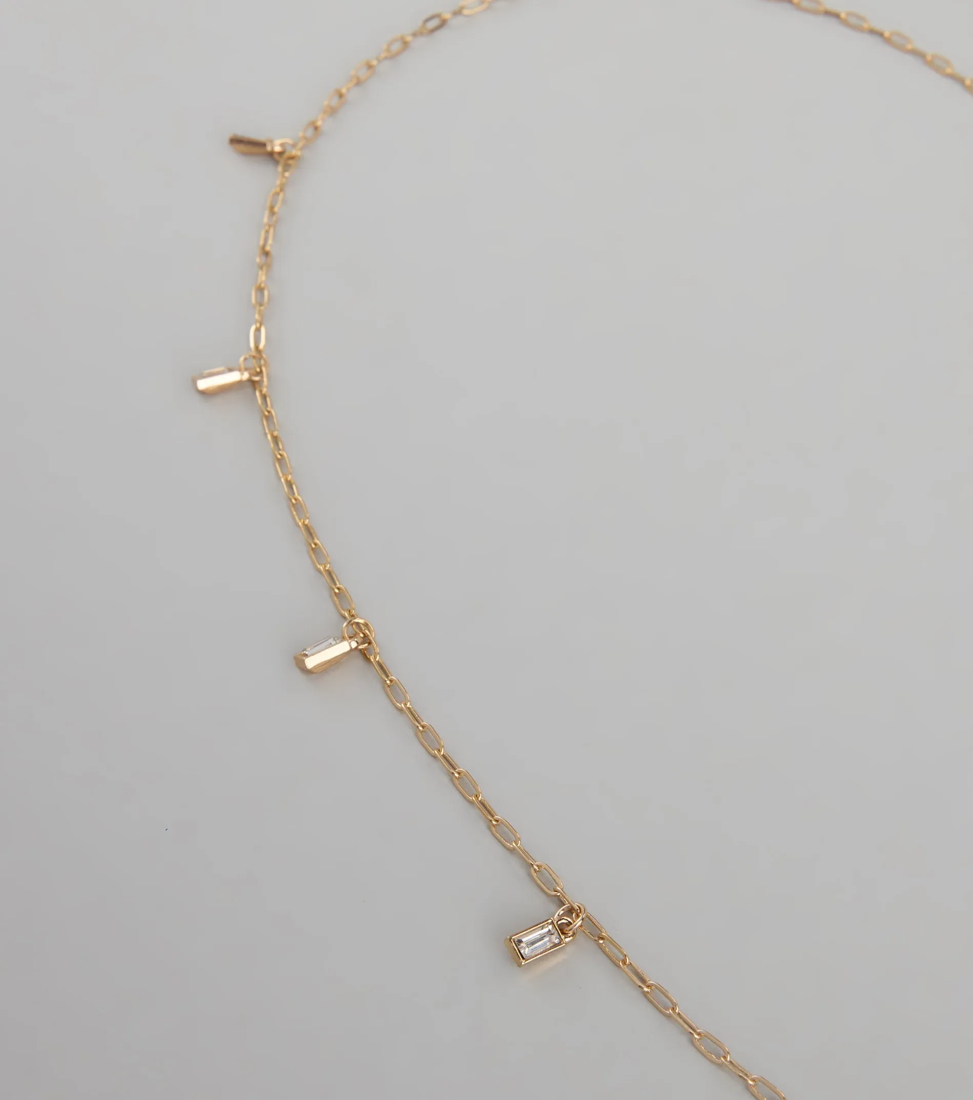 Dainty Luxe Rhinestone Charm Belly Chain sold by Windsor product image thumbnail 2