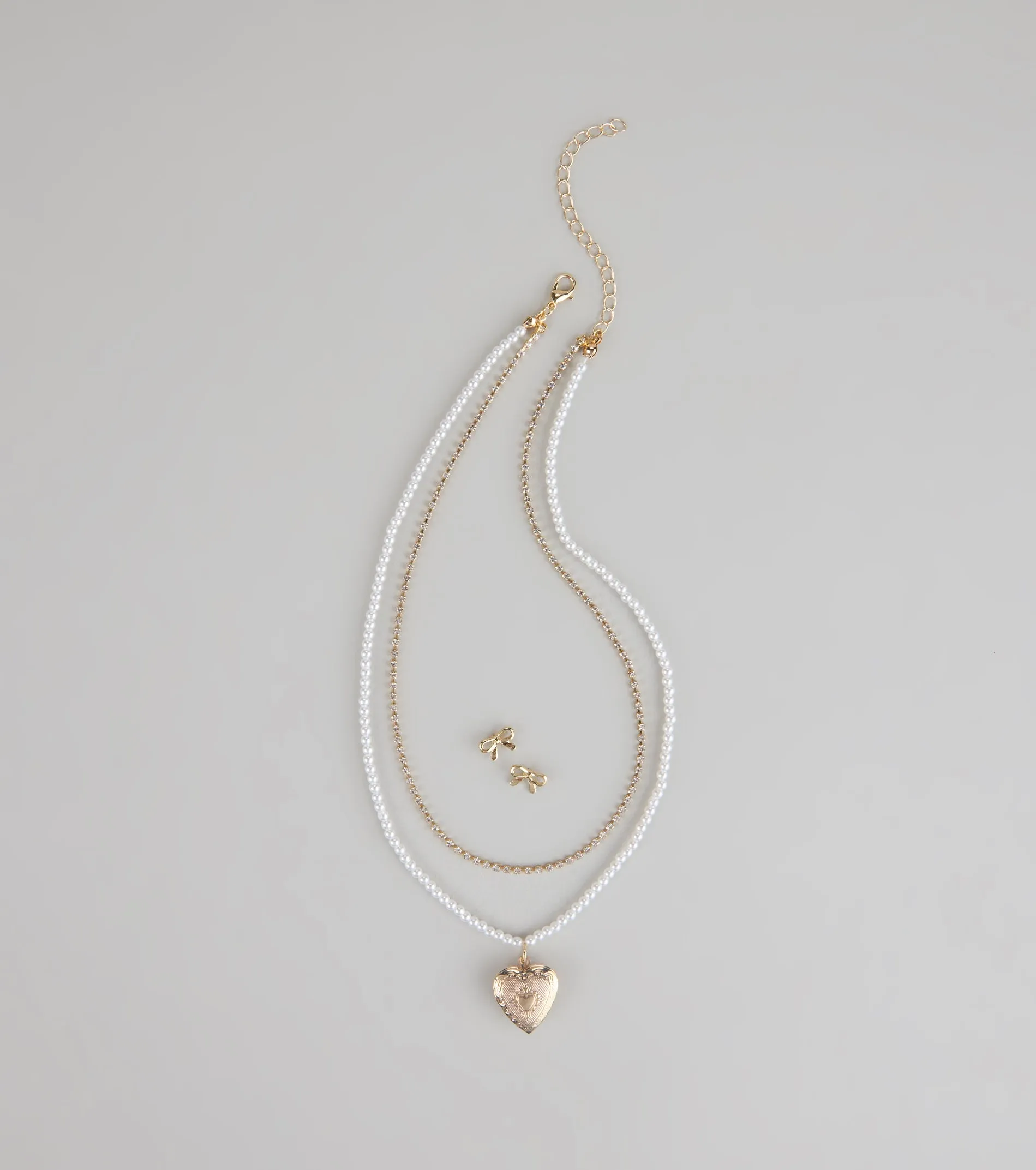 Sweetheart Vibes Necklace And Earrings Set sold by Windsor