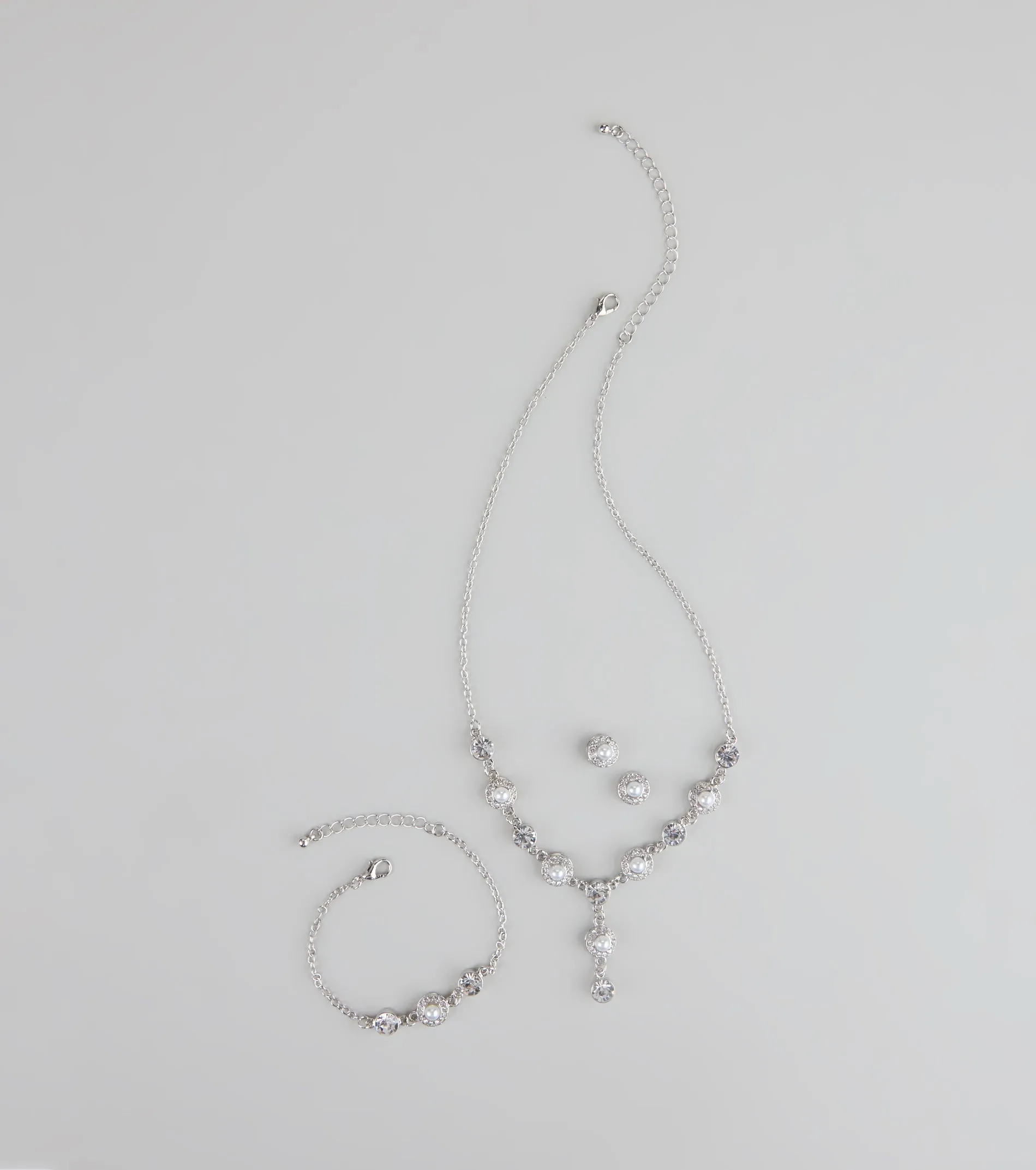 Pearl Glow Rhinestone Jewelry Set sold by Windsor
