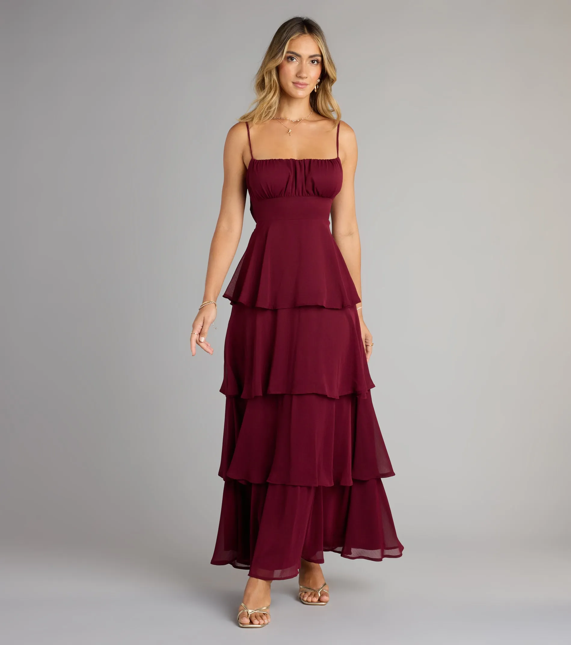 Evening Soirée Chiffon Maxi Dress sold by Windsor