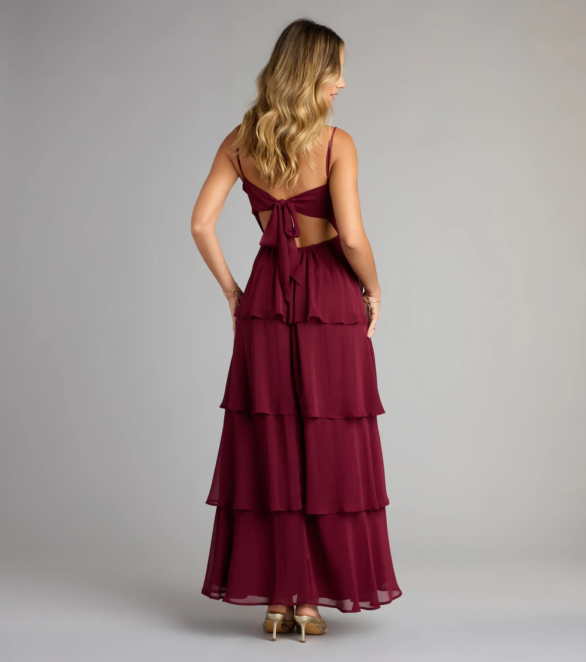 Evening Soirée Chiffon Maxi Dress sold by Windsor product image thumbnail 2