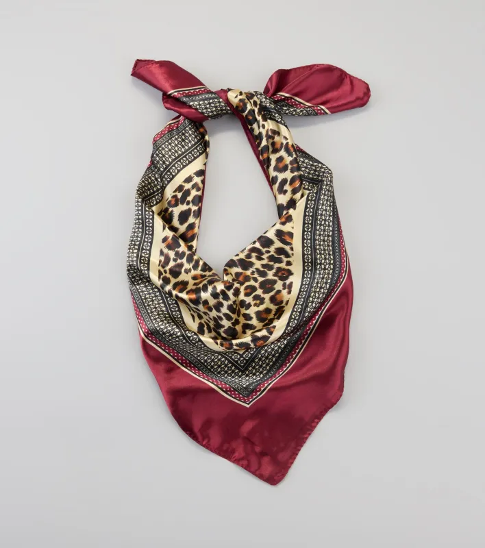 Wild Side Leopard Satin Scarf sold by Windsor