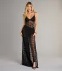 Midnight Muse Corset Lace Jumpsuit sold by Windsor