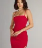 Serve Style High Slit Bodycon Midi Dress sold by Windsor