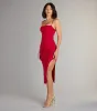 Serve Style High Slit Bodycon Midi Dress sold by Windsor