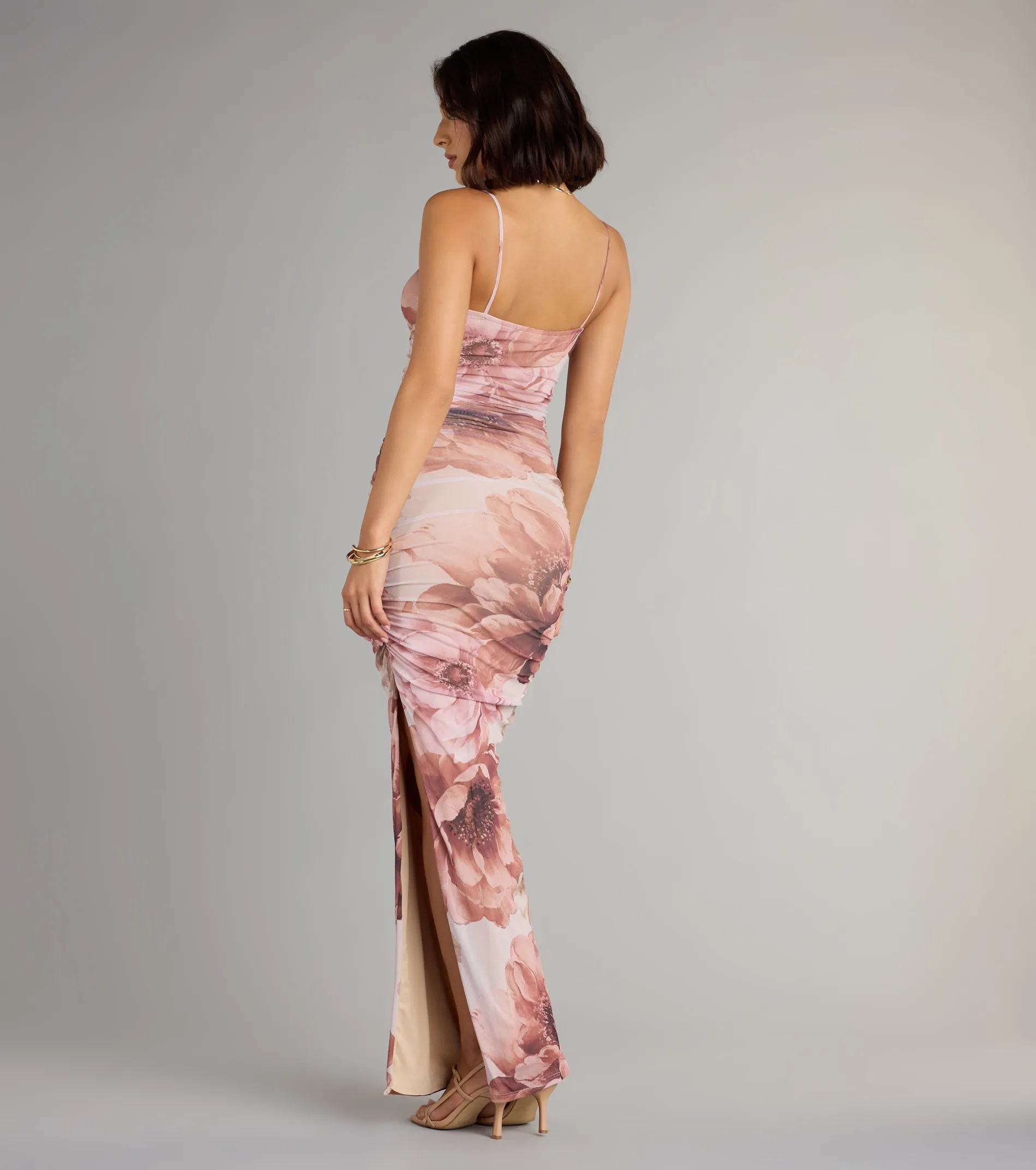 Garden Party Glow Floral Mesh Maxi Dress sold by Windsor product image thumbnail 2