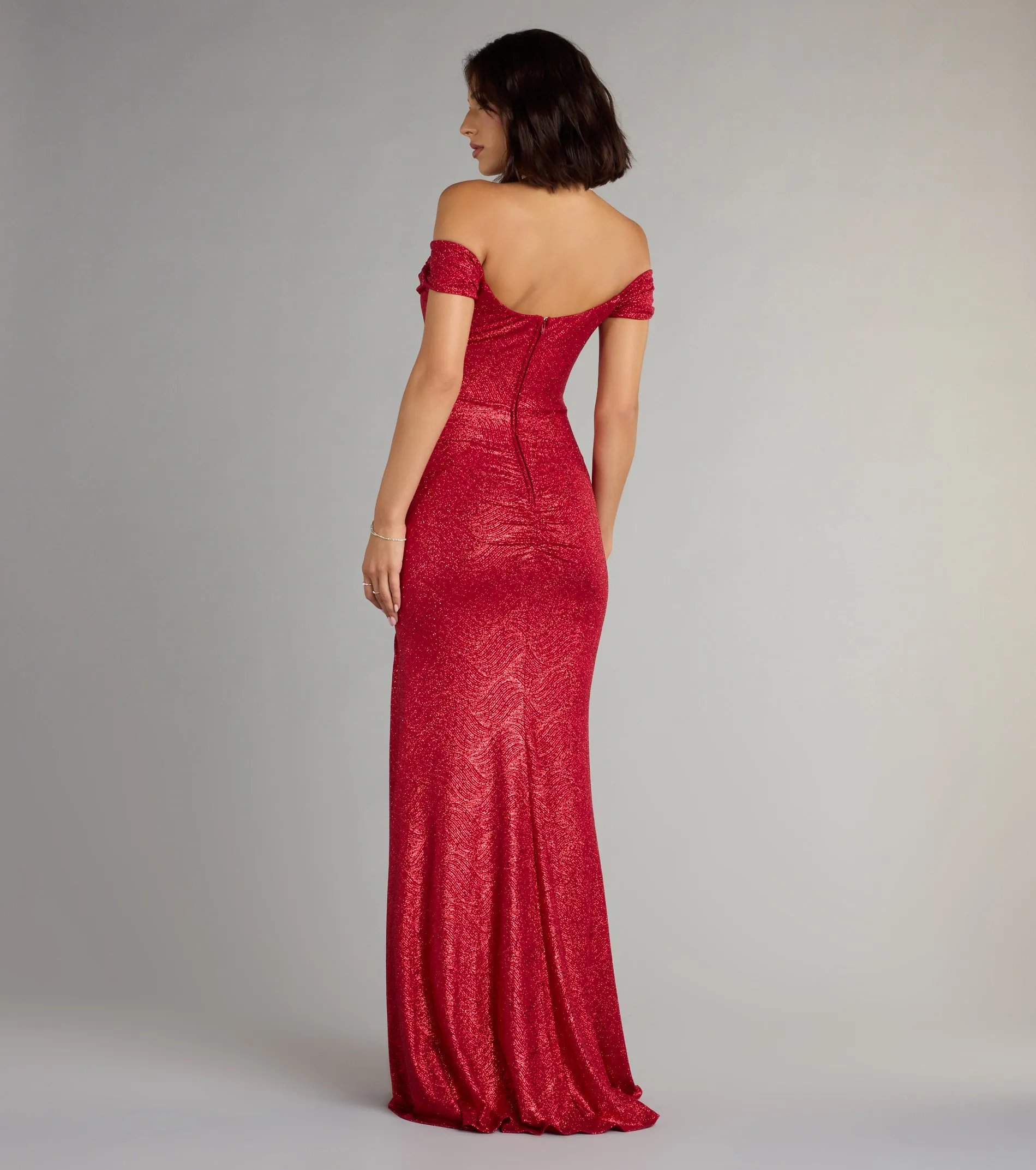 Alina Glitter Off-The-Shoulder Mermaid Formal Dress sold by Windsor product image thumbnail 2