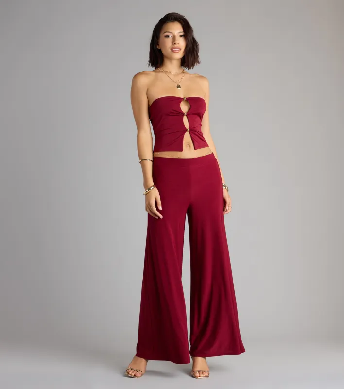 Luxe Girl Agenda Wide Leg Knit Pants sold by Windsor