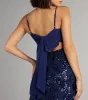 All Eyes On You Sequin Bow Mini Dress sold by Windsor