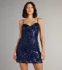 All Eyes On You Sequin Bow Mini Dress sold by Windsor