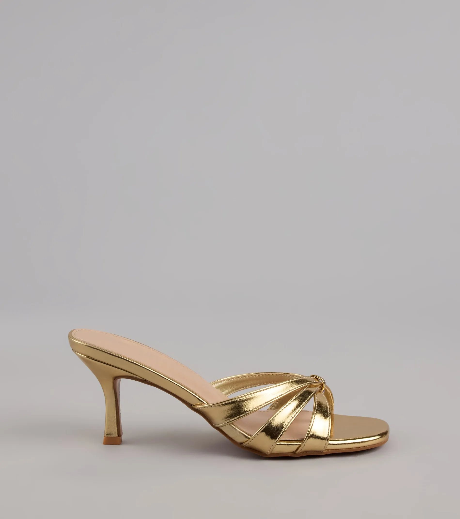 Shine Bright Metallic Thong Kitten Heels sold by Windsor product image thumbnail 2