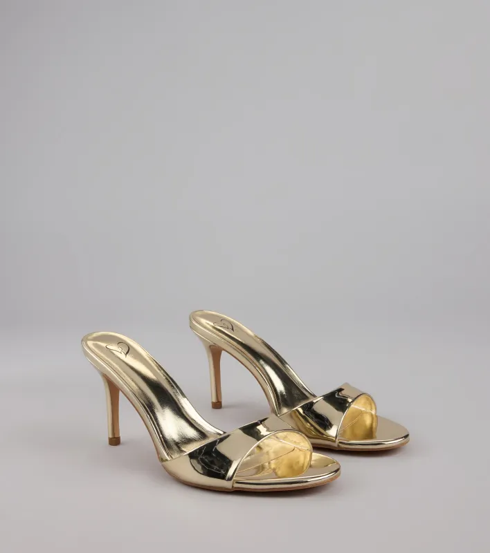 Just Like Magic Metallic Stiletto Heels sold by Windsor