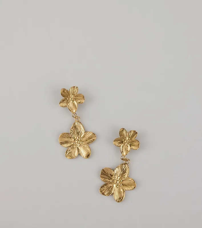 Petal Glow Flower Drop Earrings sold by Windsor