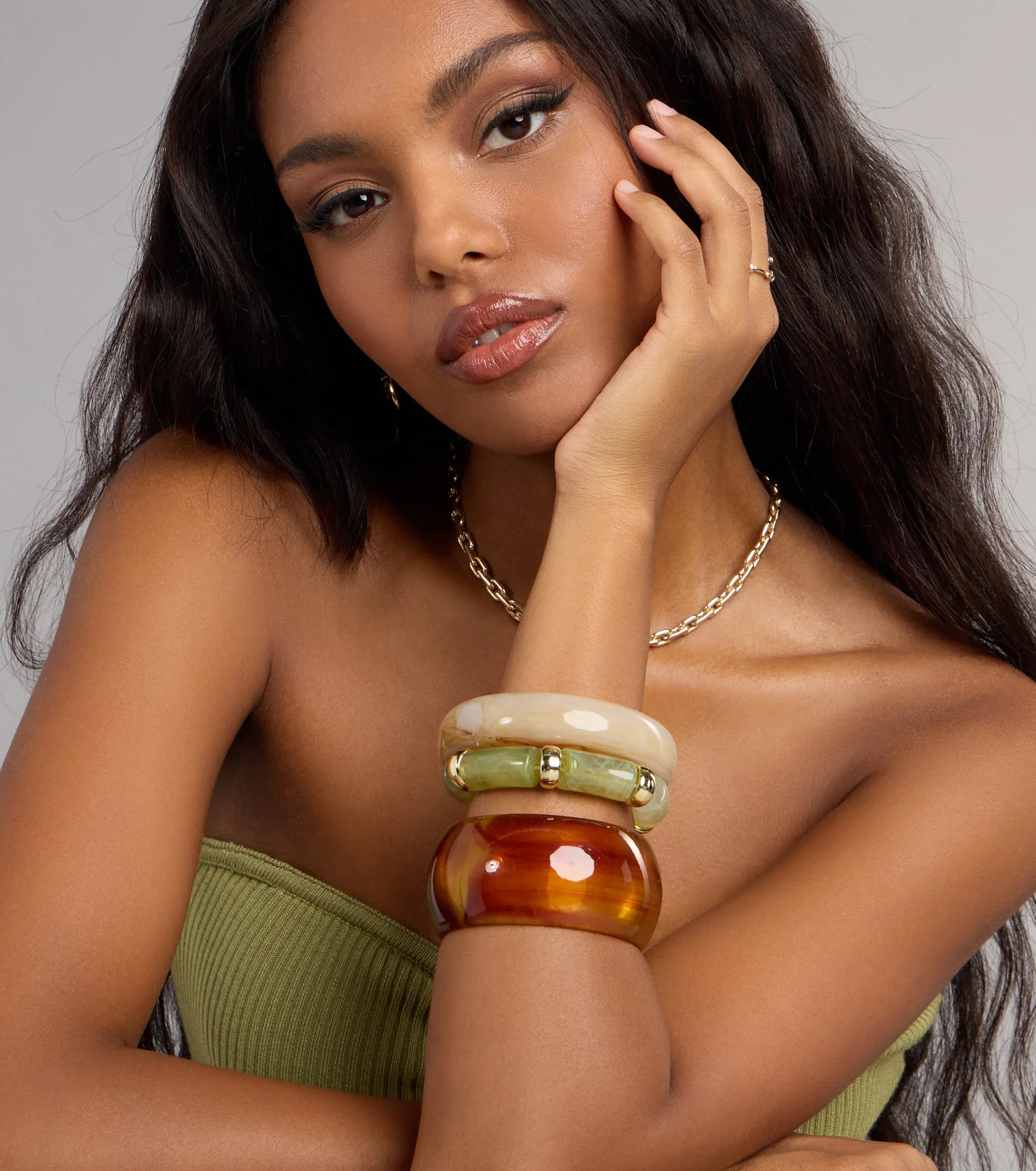 Effortless Style Acrylic Bangle Bracelet sold by Windsor product image thumbnail 2