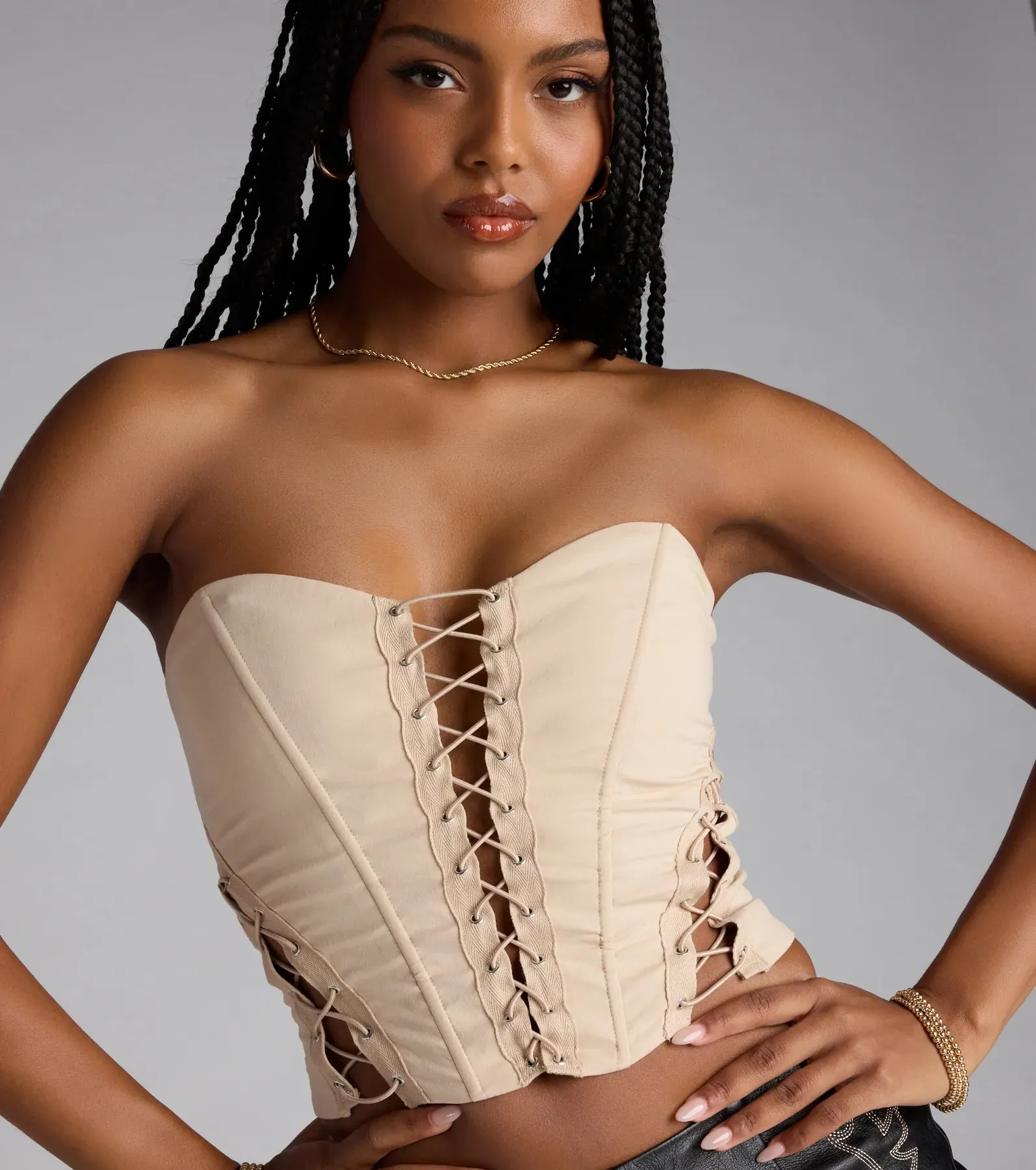 Tied Up And Tempting Corset Top sold by Windsor product image thumbnail 4