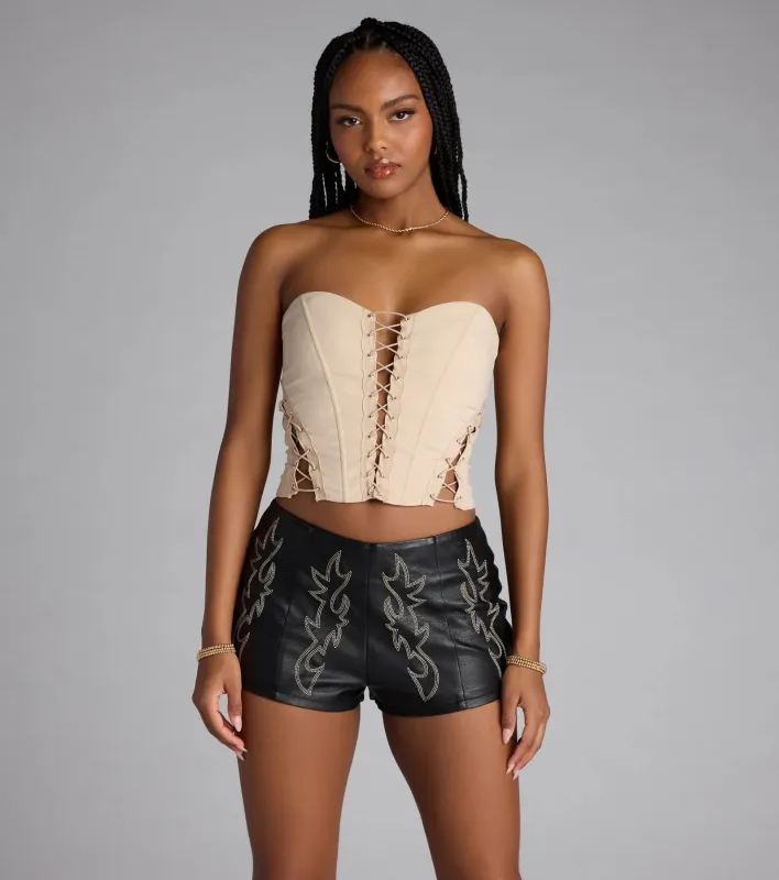 Tied Up And Tempting Corset Top sold by Windsor