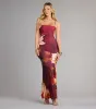 Slip Into Bloom Lace-Up Floral Maxi Dress sold by Windsor