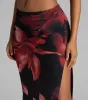 Soft Serve Floral High Slit Maxi Skirt sold by Windsor