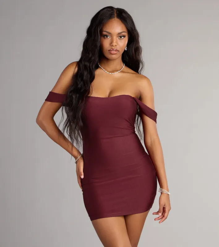 Sweetheart Crush Off-The-Shoulder Mini Dress sold by Windsor