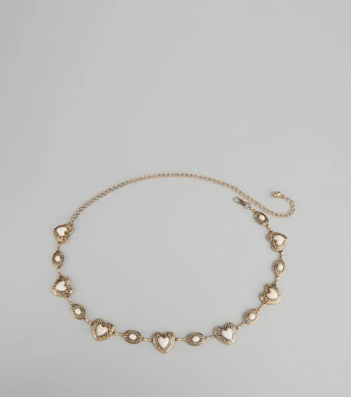 Sweetheart Charm Chain Belt sold by Windsor
