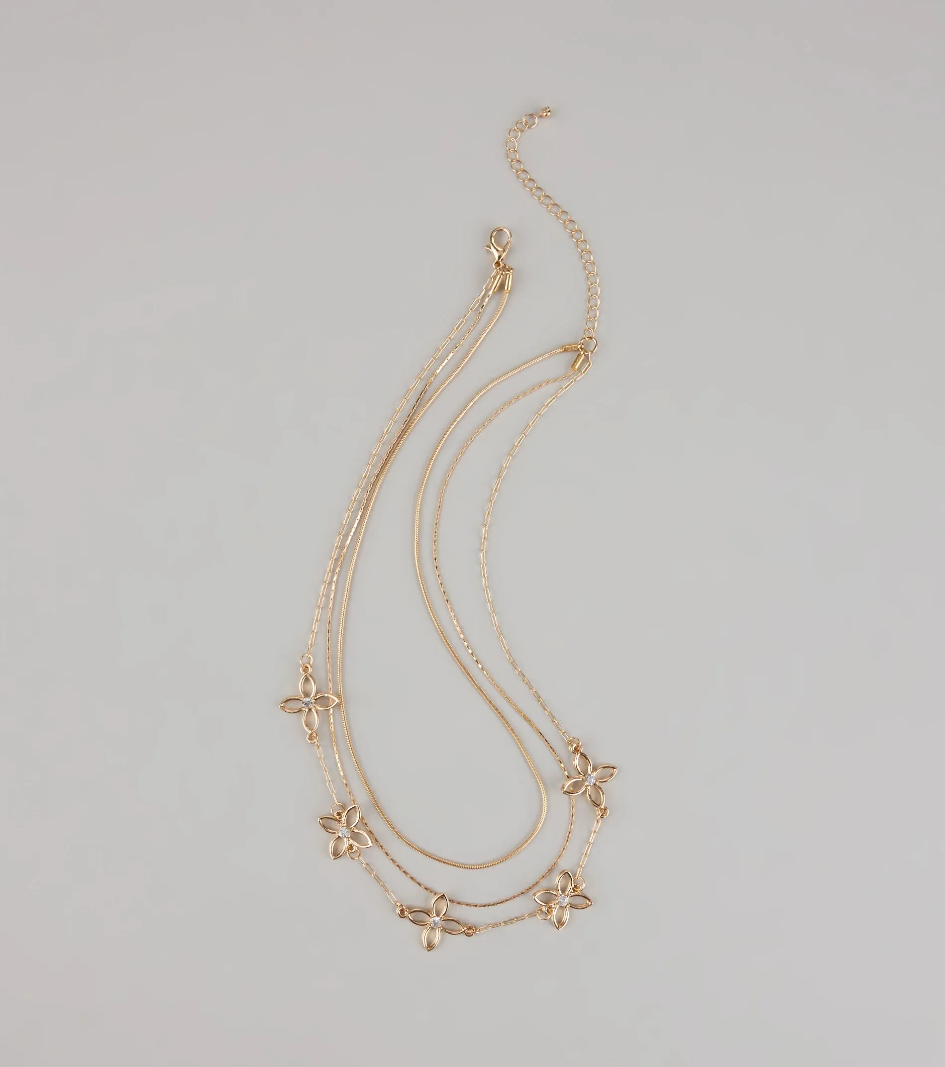 Just Bloomed Floral Layered Necklace sold by Windsor