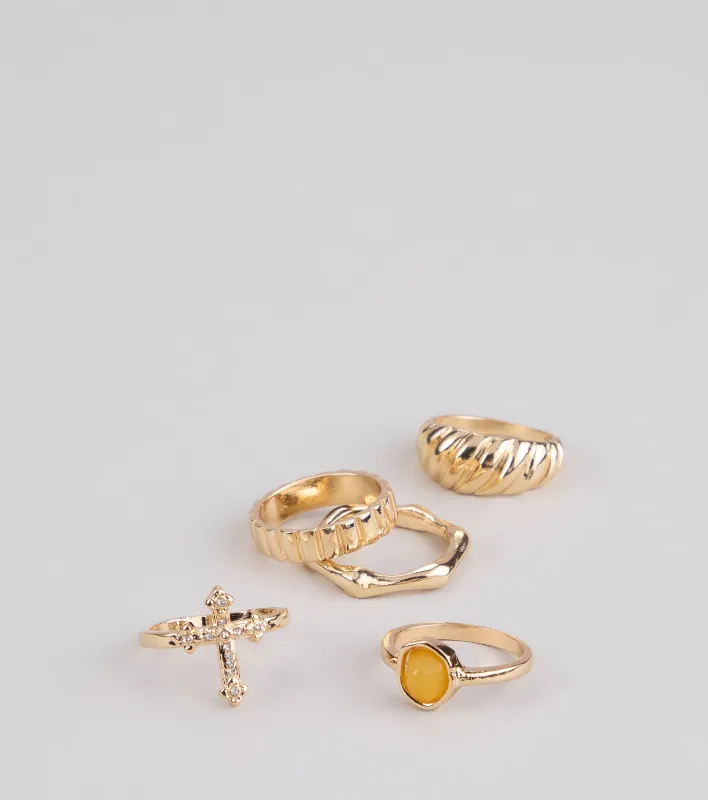 Stack It Up Mixed Ring Set sold by Windsor