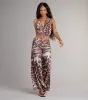 Wild Side Leopard Halter Crop Top sold by Windsor