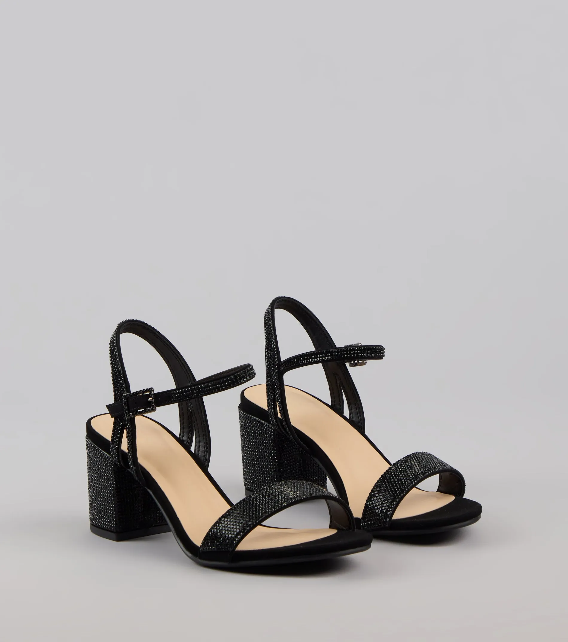 Disco Dreams Rhinestone Block Heels sold by Windsor