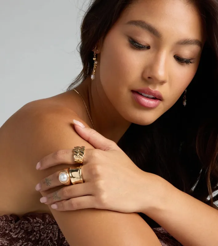 Golden Glow Statement Ring Set sold by Windsor