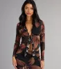 Sweet Escape Floral Tie Front Top sold by Windsor