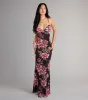 Garden Goddess Floral Lace-Up Maxi Dress sold by Windsor