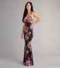 Garden Goddess Floral Lace-Up Maxi Dress sold by Windsor