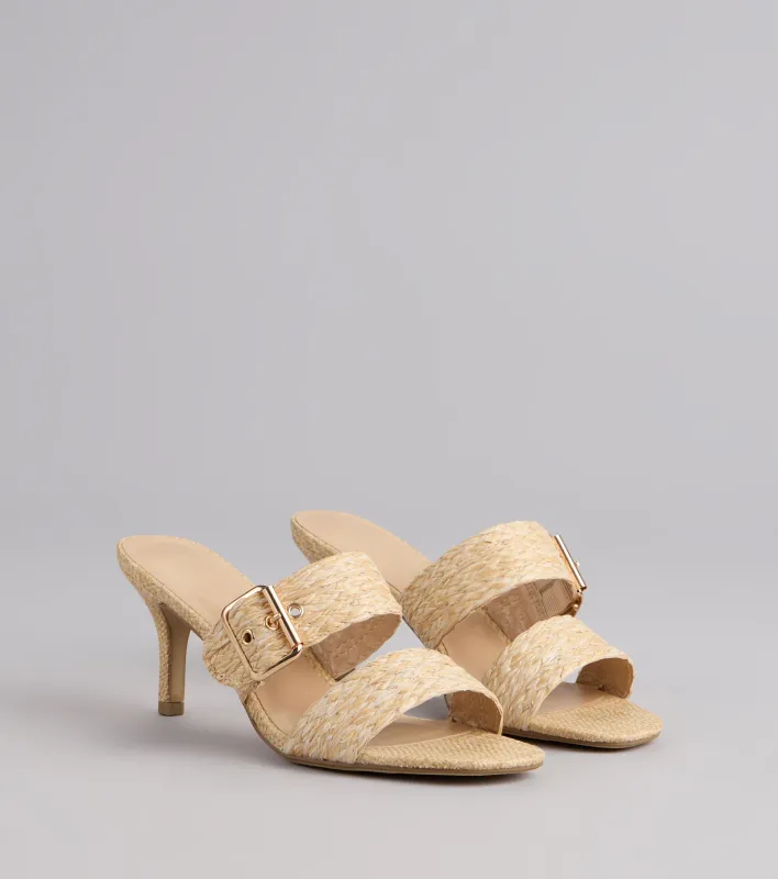 Sun Chaser Stiletto Buckle Mules sold by Windsor