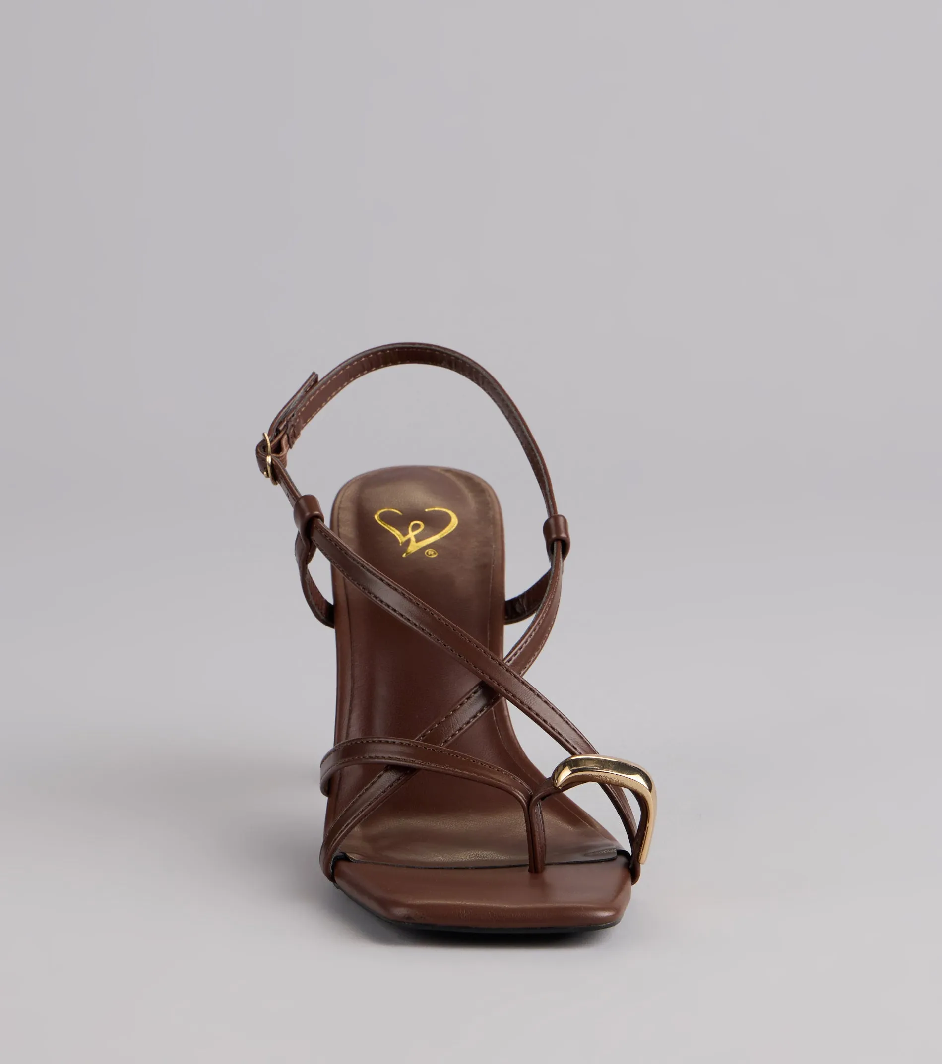 Luxe Minimalist Toe Ring Strappy Stiletto Heels sold by Windsor product image thumbnail 3