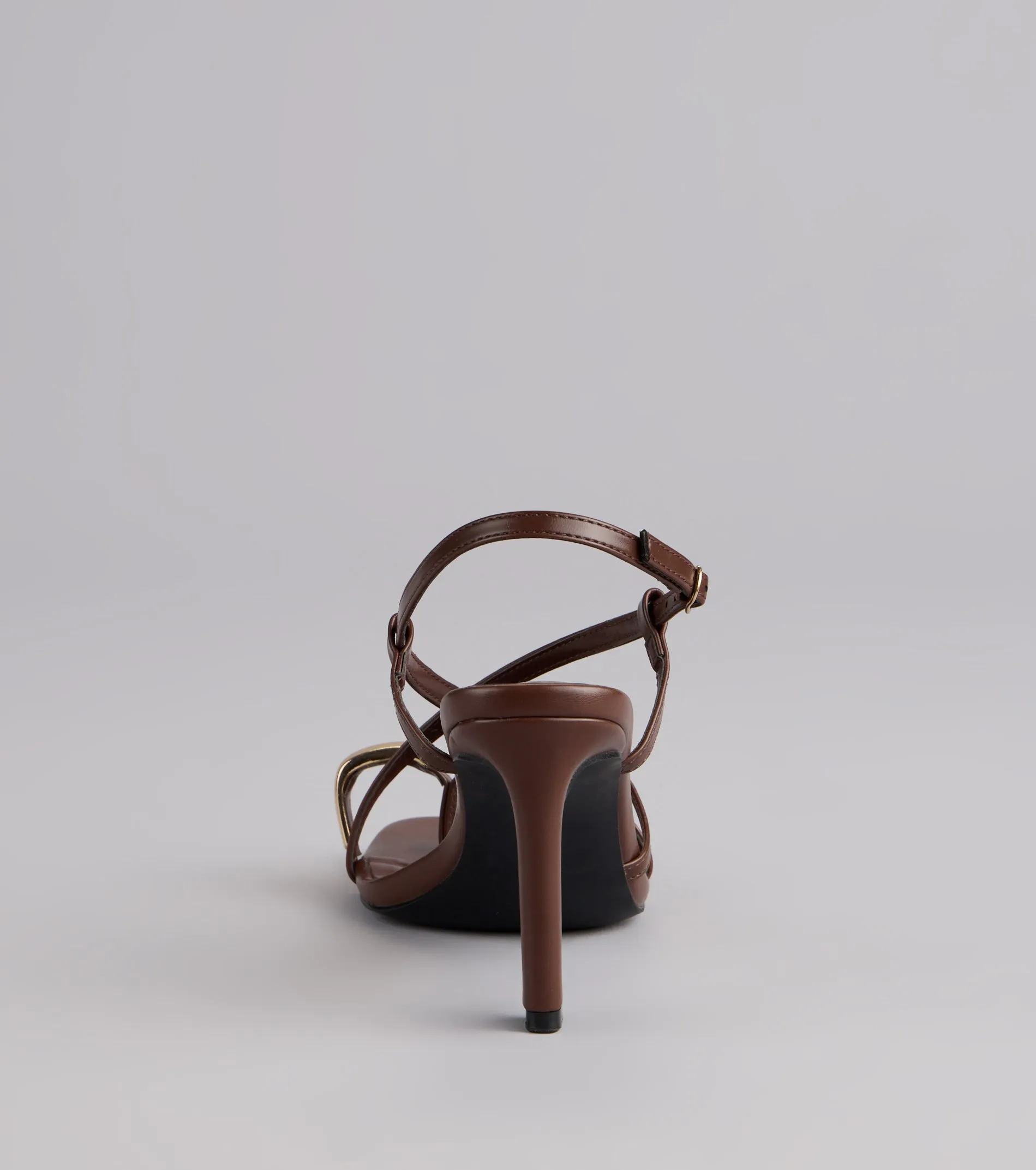 Luxe Minimalist Toe Ring Strappy Stiletto Heels sold by Windsor product image thumbnail 4