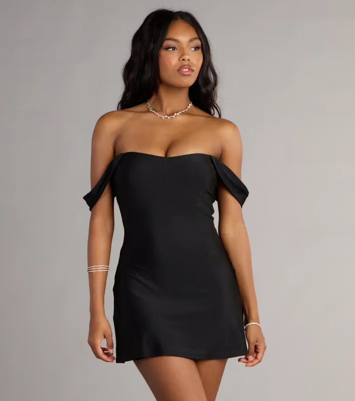 Effortless Charm Off-The-Shoulder Mini Dress sold by Windsor