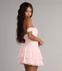 Romance Language Off-The-Shoulder Lace Mini Dress sold by Windsor