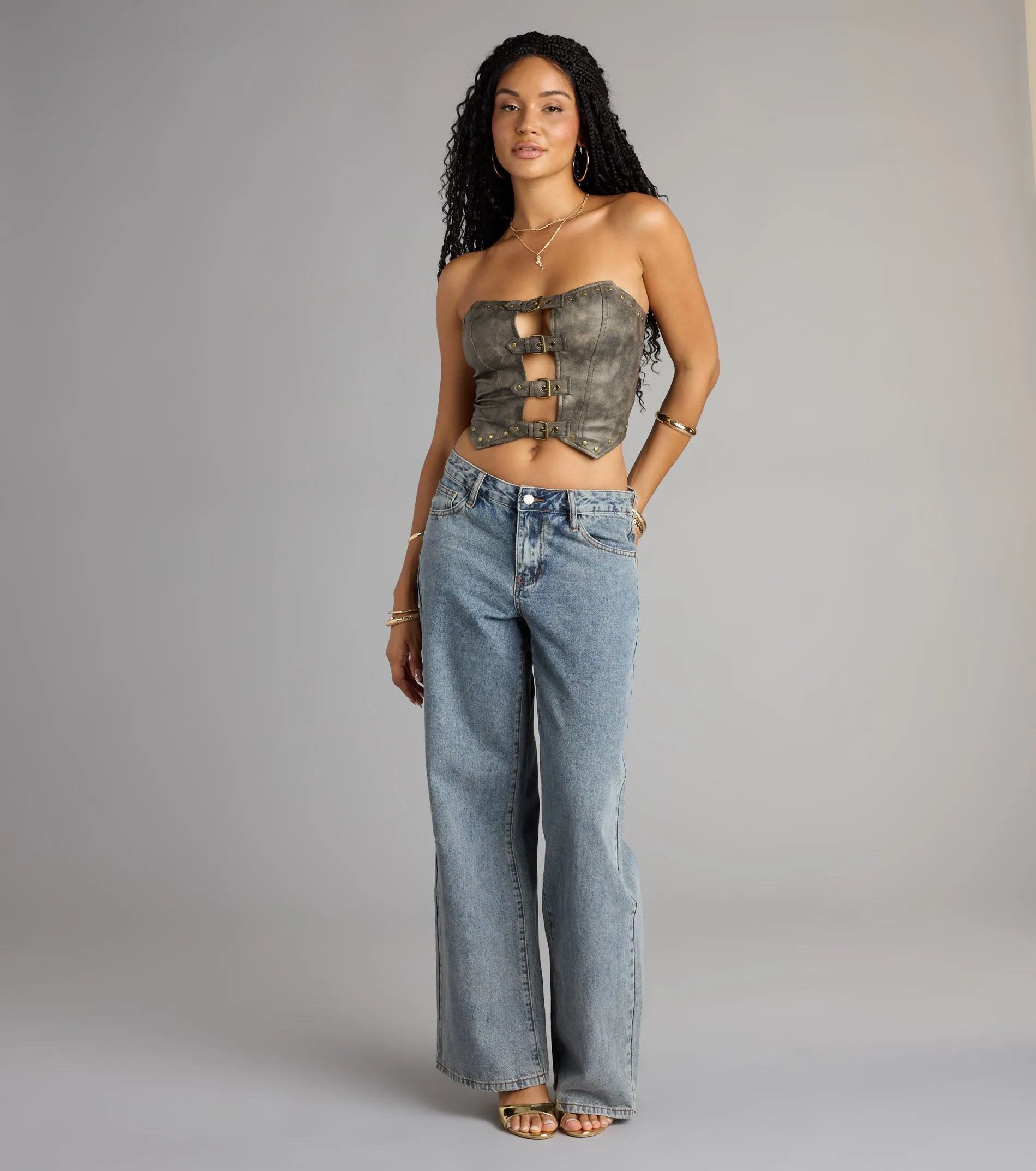 Boldy Untamed Buckle Crop Top sold by Windsor product image thumbnail 4