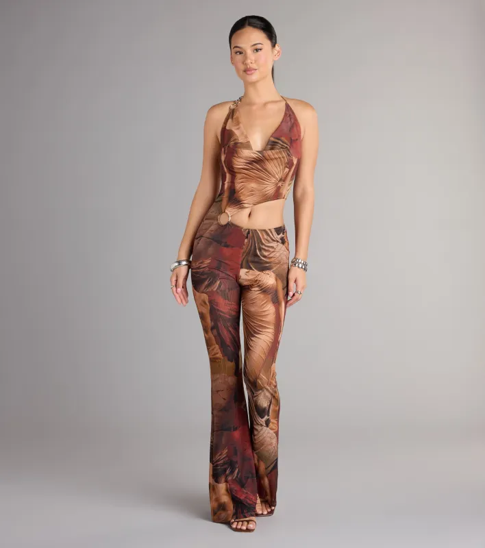Abstract Print Cutout Jumpsuit sold by Windsor