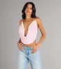 Disco Dream Sequin Rhinestone Chain Halter Top sold by Windsor