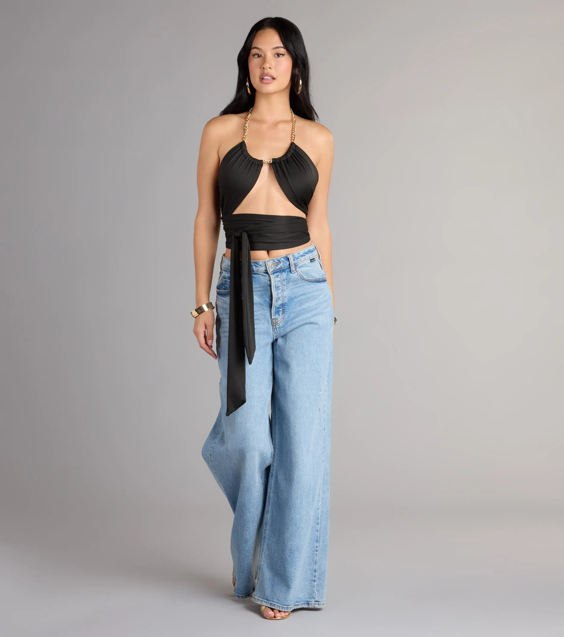Chain Reaction Wrap Halter Top sold by Windsor product image thumbnail 2