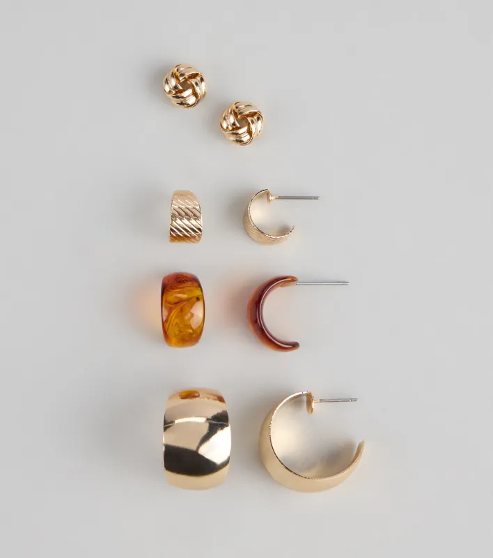 Mix It Up Hoop And Stud Earring Set sold by Windsor