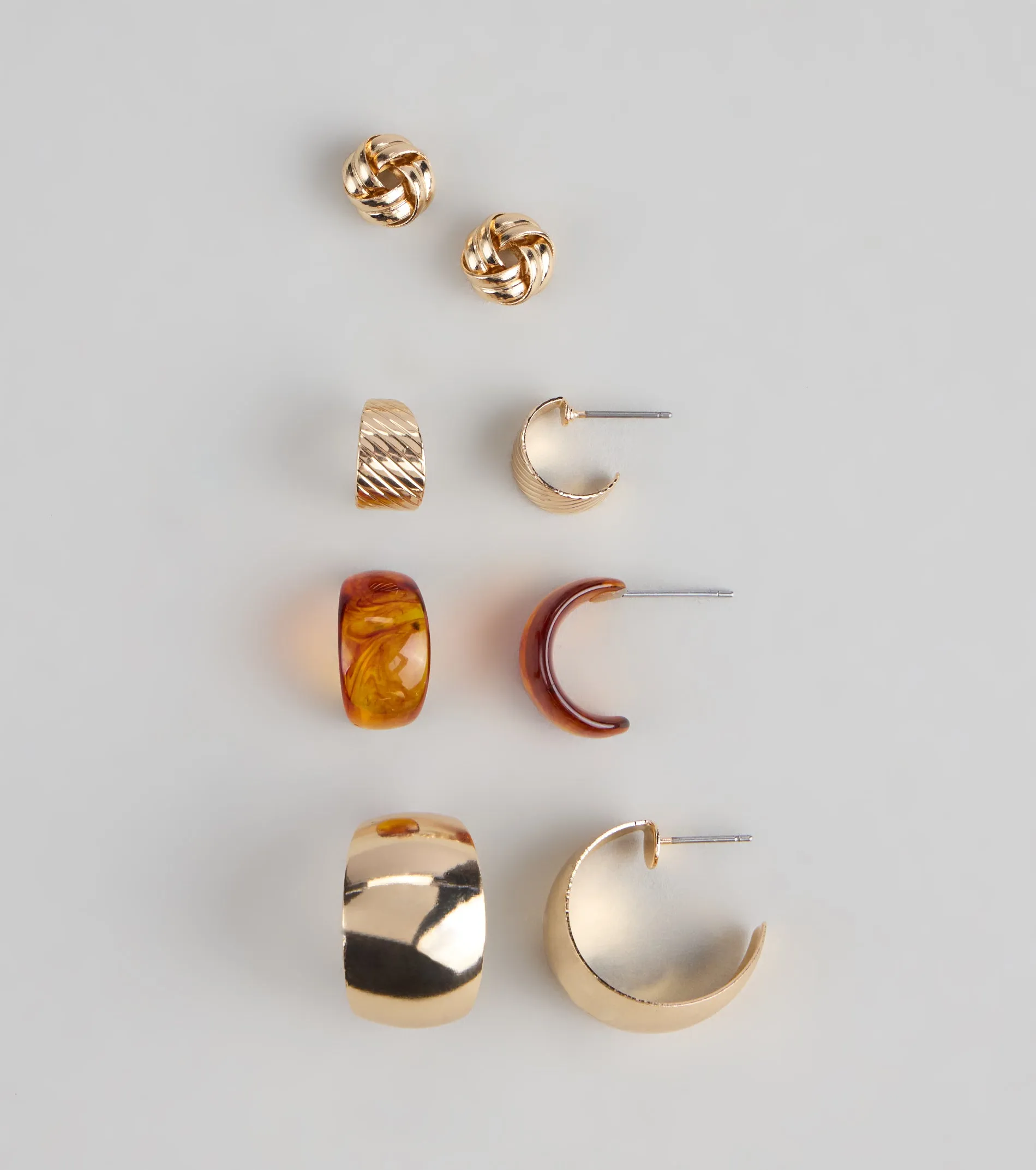 Mix It Up Hoop And Stud Earrings Set sold by Windsor