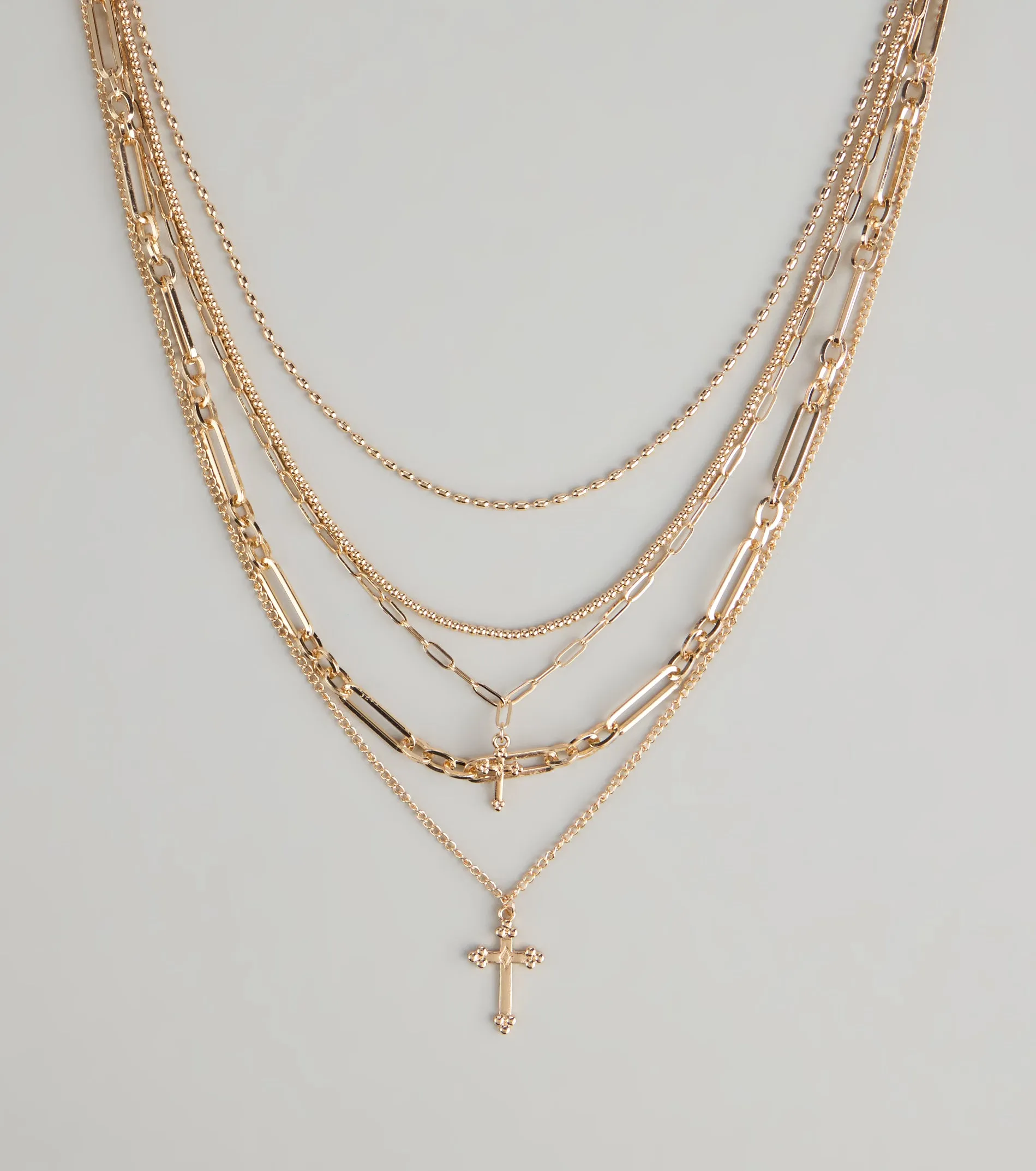 Layered Faith Chain Necklace sold by Windsor product image thumbnail 2