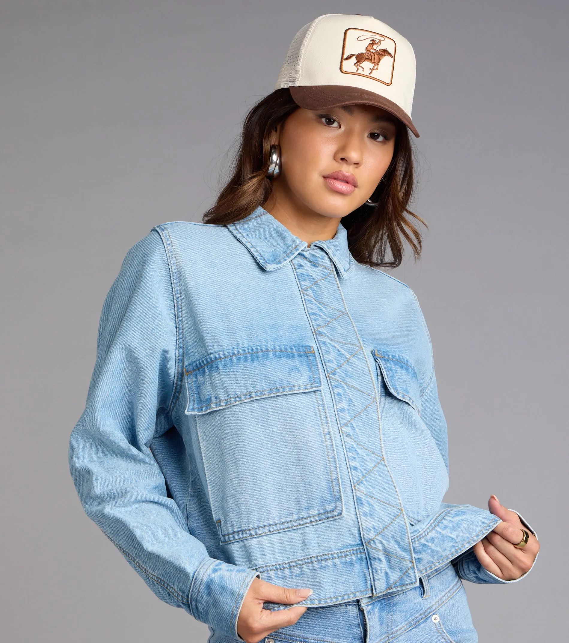 Cool Girl Oversized Denim Jacket sold by Windsor product image thumbnail 4
