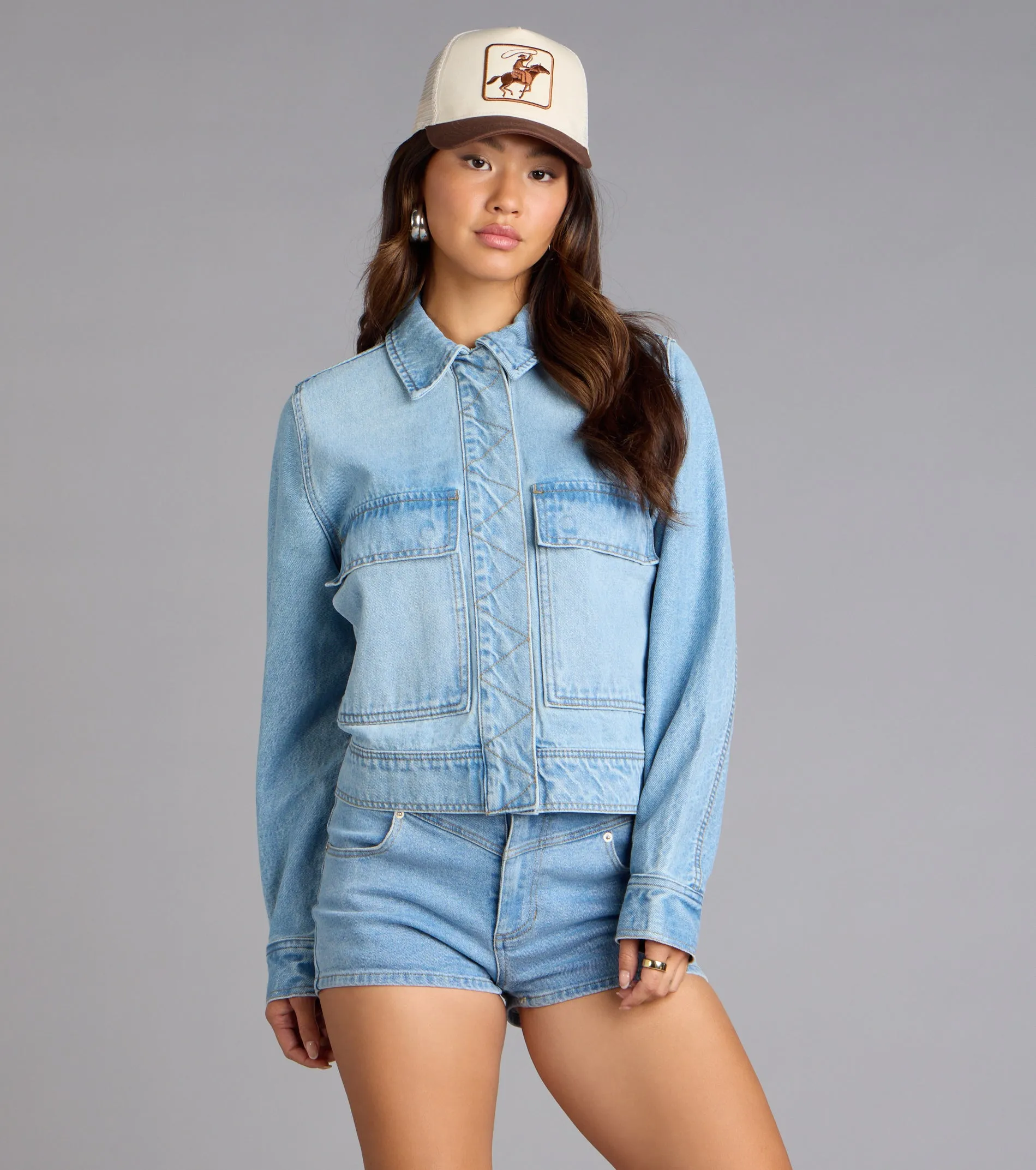 Cool Girl Oversized Denim Jacket sold by Windsor product image thumbnail 5