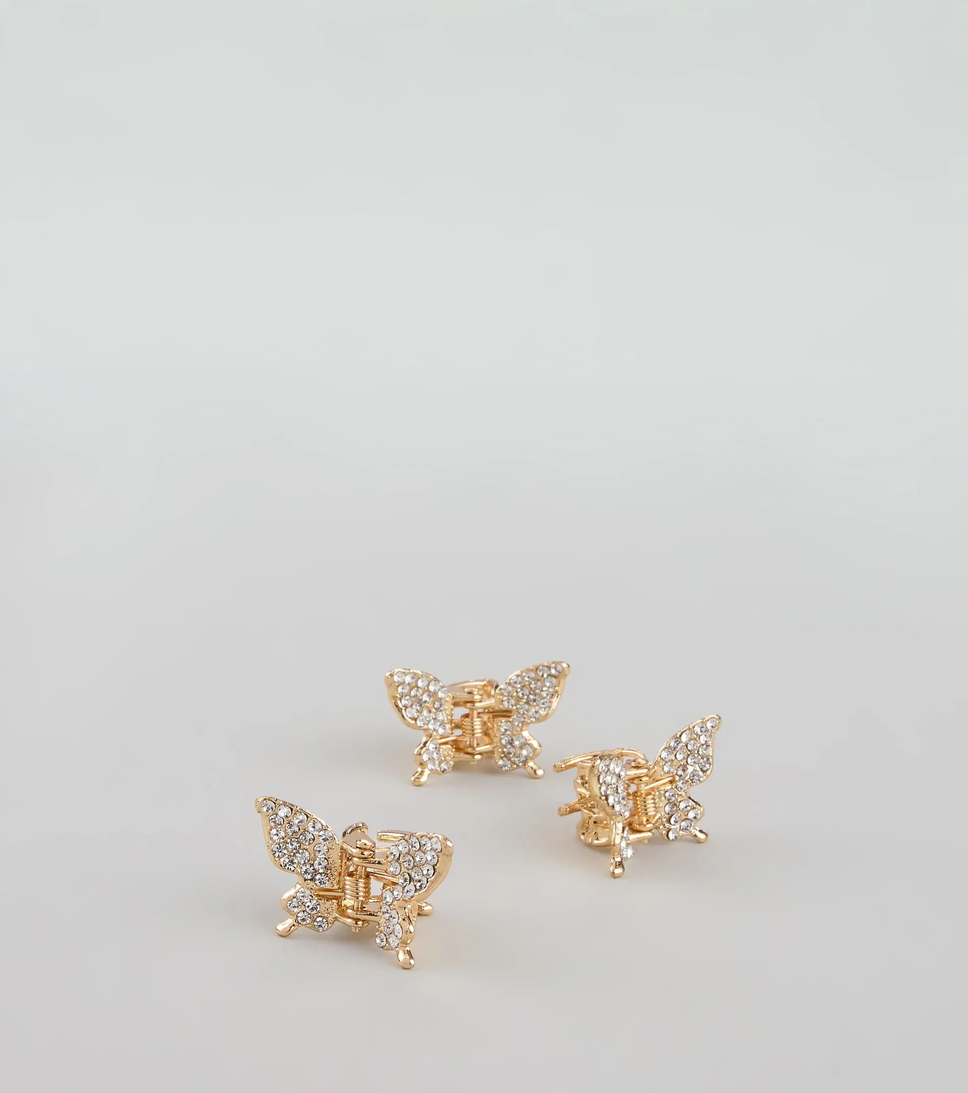 Rhinestone Flutter Butterfly Hair Clips sold by Windsor