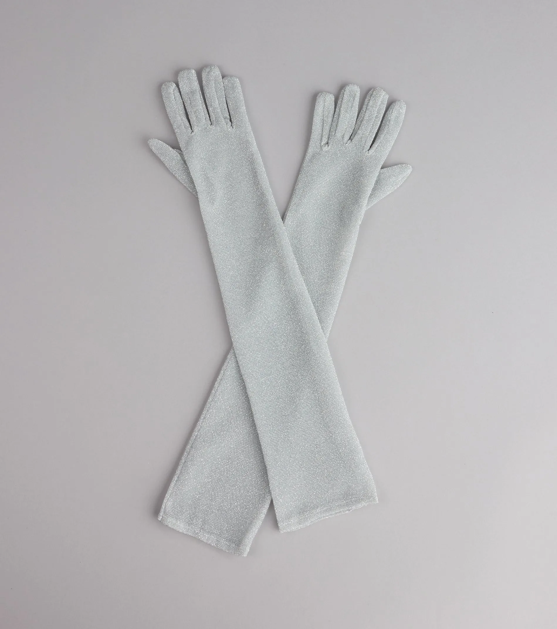 Shine On Glitter Mesh Long Gloves sold by Windsor