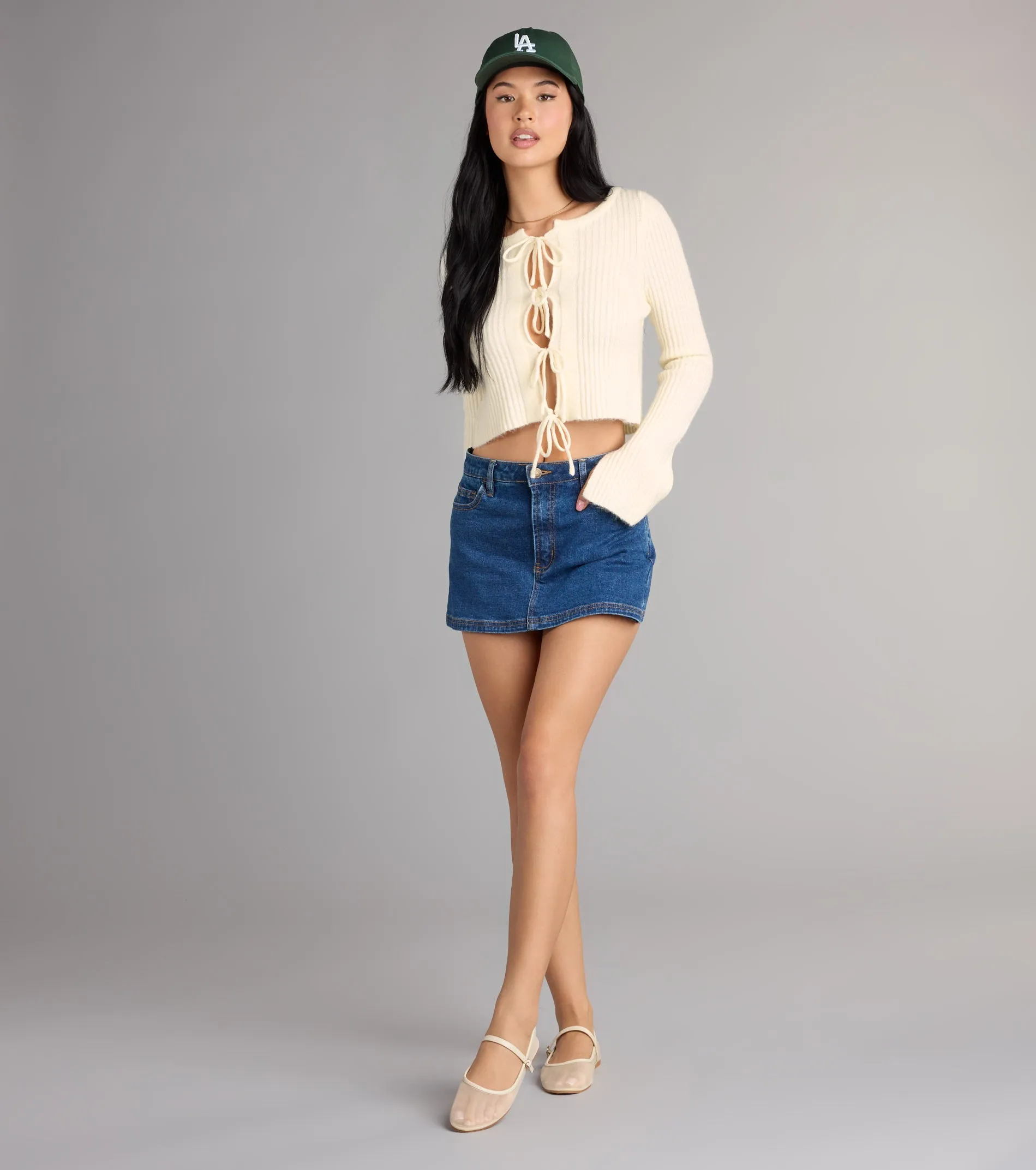 Cozy Charm Tie Front Sweater sold by Windsor product image thumbnail 3