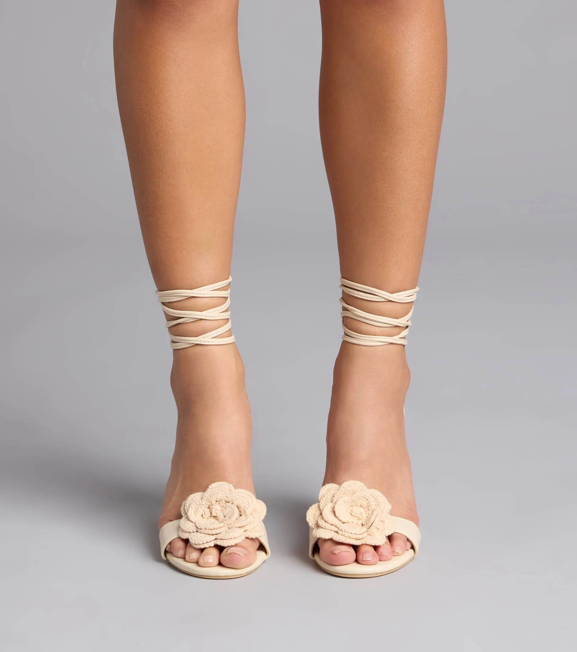 Bloom Step Crochet Flower Stiletto Heels sold by Windsor product image thumbnail 2